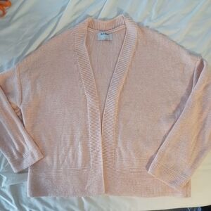 Old Navy womens large Apricot open cotton blend cardigan
